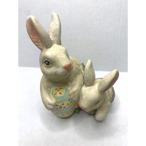 Living Quarters Mama Bunny Rabbit with Baby Figure Easter 7 in Tall x 5 wide